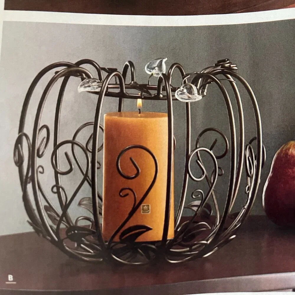 PartyLite Pumpkin Pillar Holder - Picture 1 of 4